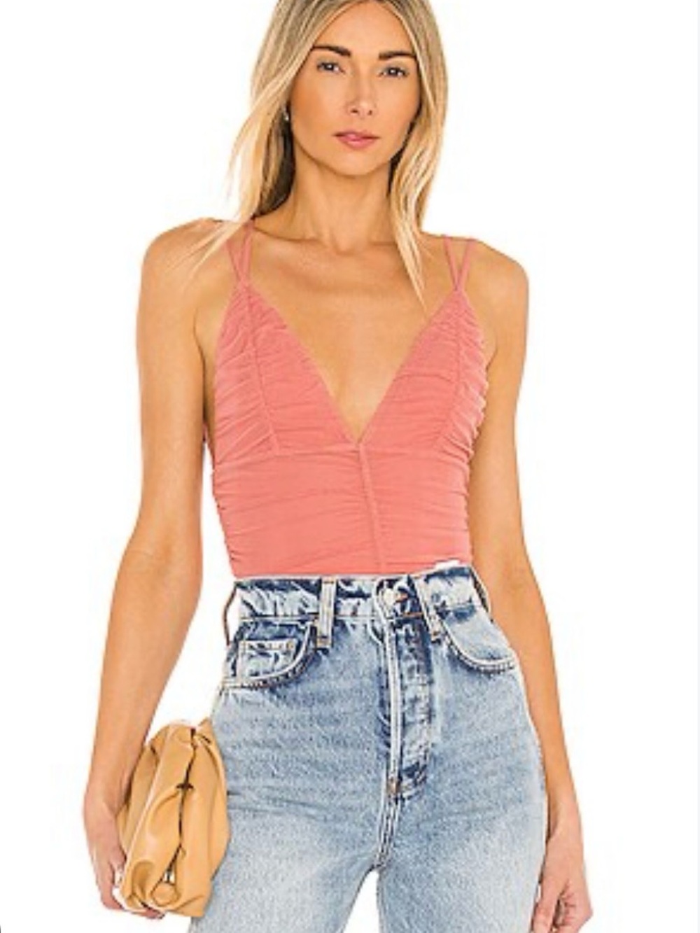 X REVOLVE Kimberly bodysuit in mauve michael costello